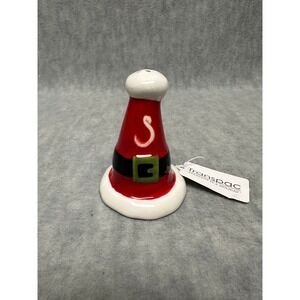 Transpac Santa Hat Salt Shaker Ceramic Christmas Holiday Kitchen Decor
